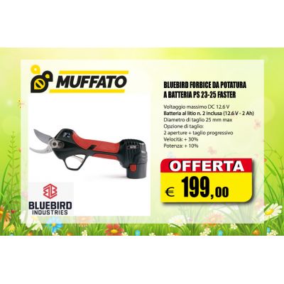 BLUEBIRD FORBICE DA POTATURA A BATTERIA PS 23-25 FASTER