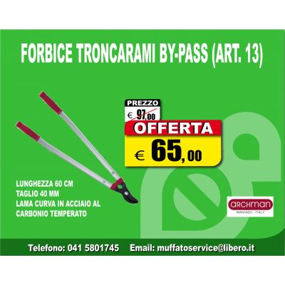 ARCHMAN FORBICE TRONCARAMI A LAMA CURVA BY-PASS 432 (ARTICOLO 13)