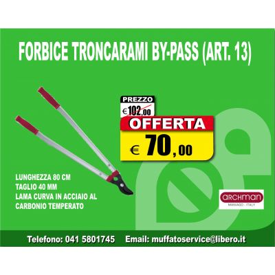 ARCHMAN FORBICE TRONCARAMI A LAMA CURVA BY-PASS 420 (ARTICOLO 13)