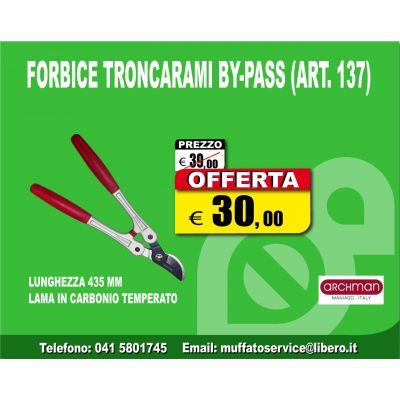 ARCHMAN FORBICE TRONCARAMI BY-PASS TEFLONATA A LAMA INTERCAMBIABILE 678 (ARTICOLO 137)