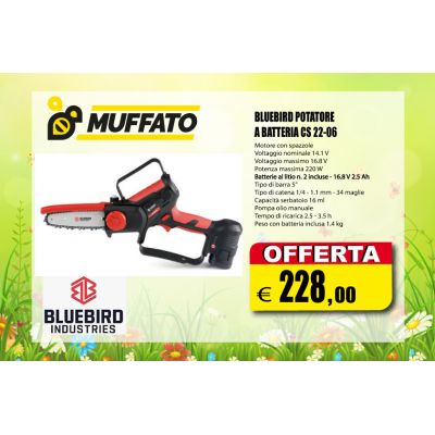 BLUEBIRD POTATORE A BATTERIA CS 22-06